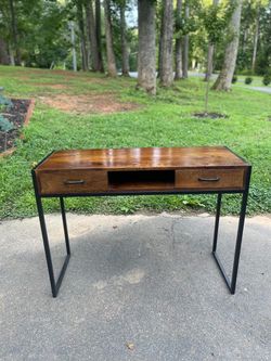 Nice Brown Wooden 2-Drawer Console Table