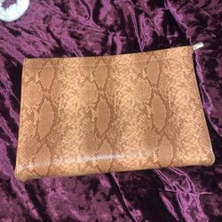 Animal Print Brown clutch