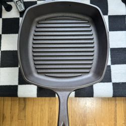 Lodge  Cast Iron Grill Pan - Stripped And Seasoned 
