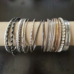Metal Bangle Bracelet Lot x 19 (#4)