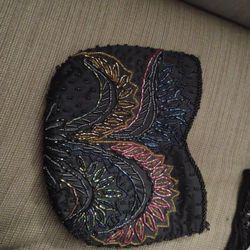 Vintage Handmade Glass Bead Clutch Purse