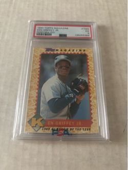 1990 Ken Griffey Jr  Topps Magazine Baseball Perforated Card #TM3 - PSA 5