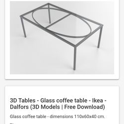 Dalfors IKEA Glass Coffee Table