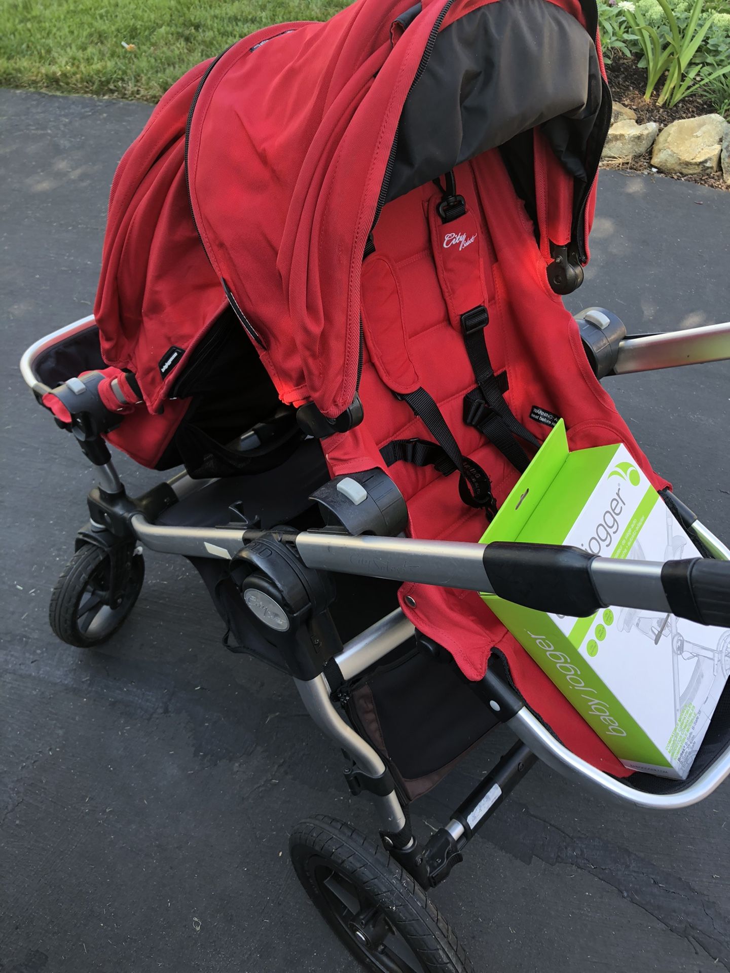 City select double stroller with extra