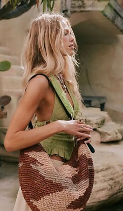 Free People Santorini straw Tote bag