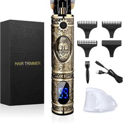 Professional Hair Trimmer Zero Gapped T-Blade Trimmer Cordless Rechargeable Edgers Clippers Electric Beard 