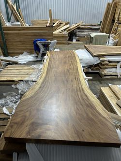 10 ft Live Edge Saman Slab Table - No. 02