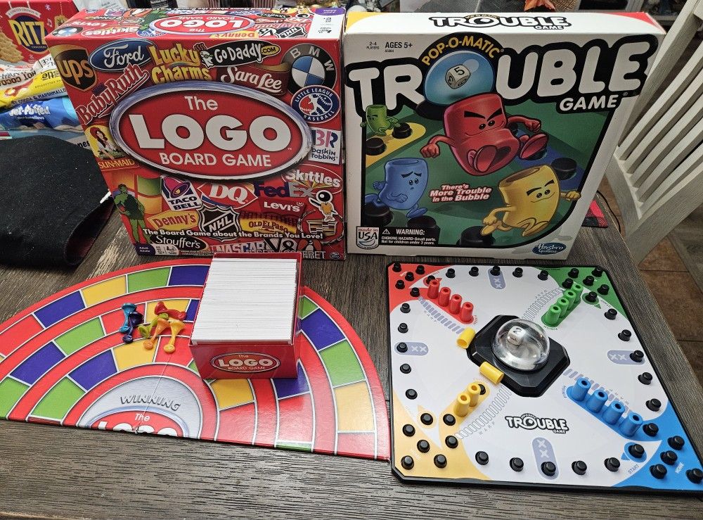 Board Games - Trouble and The Logo Board Game