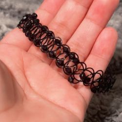 Black Choker With Beads