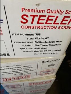 New Metal Screws 8000 Quantity  1 1/4 $40 each Or 3 for $105
