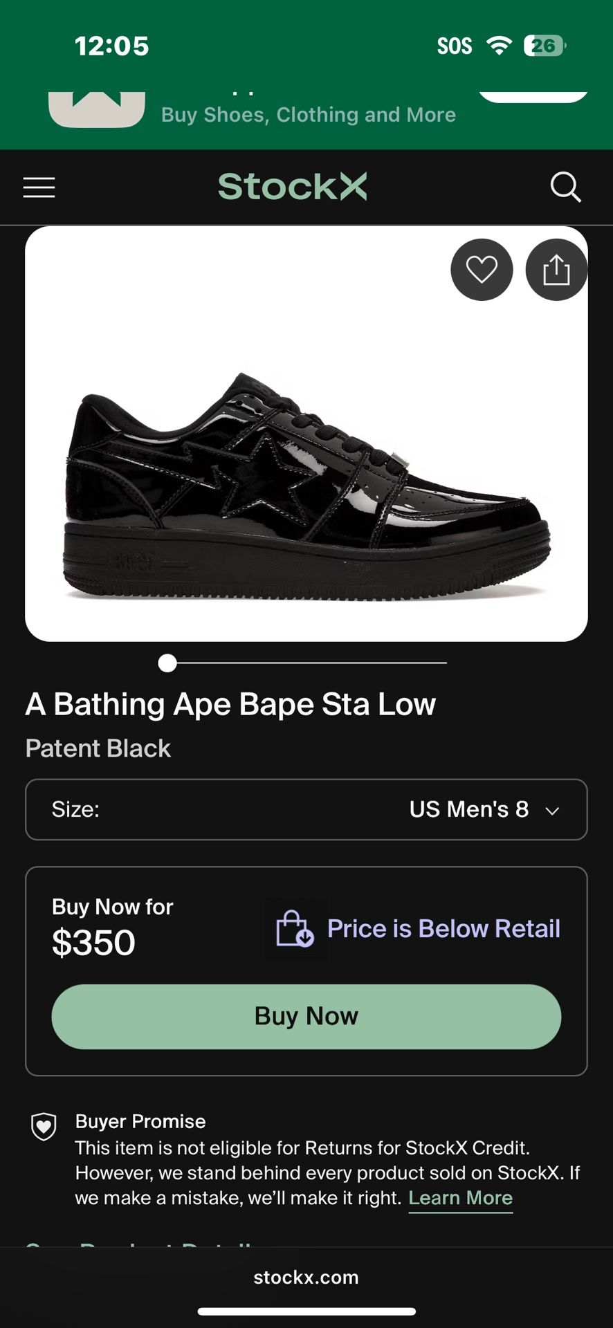 Bape Shoes Size 8