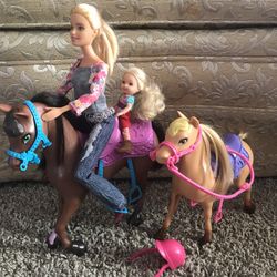 Barbie Dolls and Their Horses