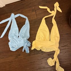 SEXY NEW Blue and Yellow Halter Tops