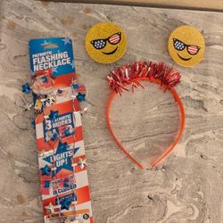 4th of July Necklace and Headband