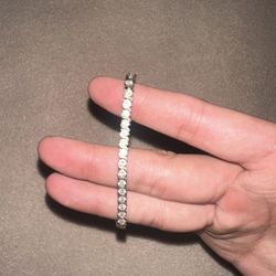 16 In Mossinite Tennis Bracelets 925 Silver 