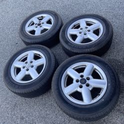 4 - 225/60r16 5x4.41 5x112 Stock Vw Passat Jetta Audi Mercedes Wheels Rims Good 90% Treads Tires 2024 DOT!