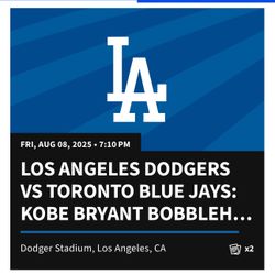 Dodger Tickets Kobe Bobble head Night 