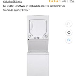 Brand New GE 24in Electric Washer Dryer Stack
