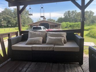 Patio set with fire pit