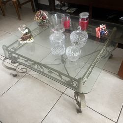 3 Piece Glass Living Room Table Set