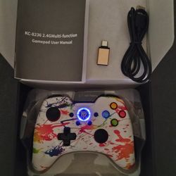 EasySMX Wireless Gaming Controller for Windows 7 8 10 11 PC/PS3/Android/Switch/Steam Deck, Dual-Vibrate Gamepad Joystick Computer Game Controller With