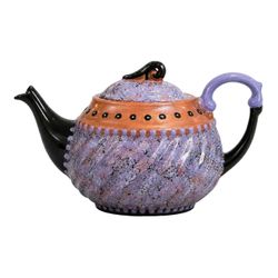NY: Artisan Lavender Speckle Pottery Teapot