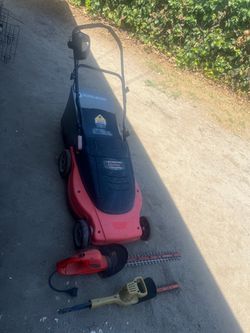 Lawnmower/mulcher w/hedgetrimmers