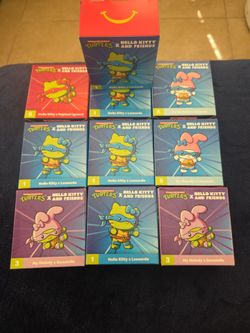 10 new hello kitty teenage mutant turtle McDonald's toys