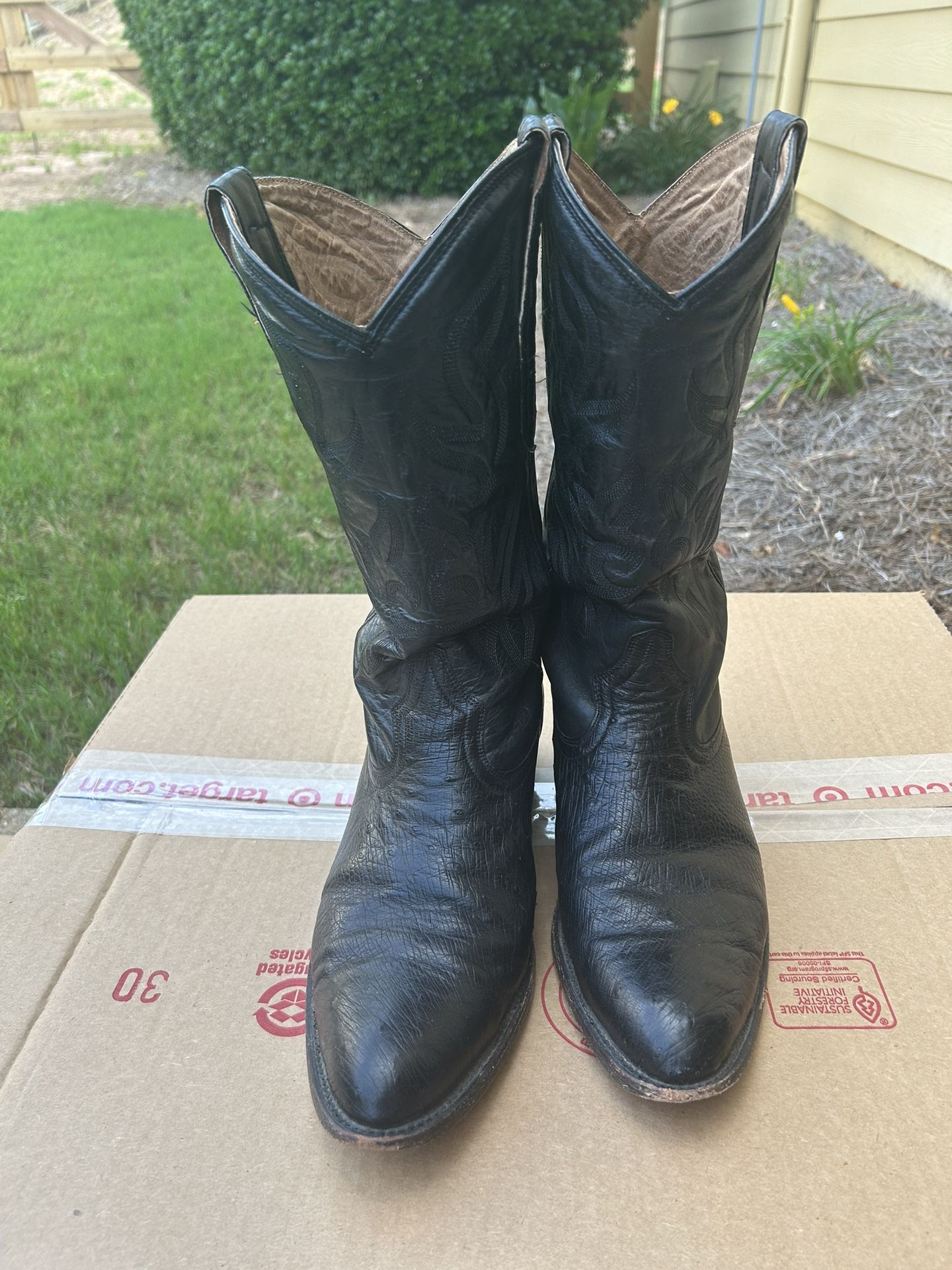 Men’s Black Roper Cowboy Boots