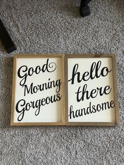 Set of Two Decorative Signs