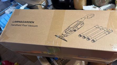 New in box Cordless Pool Vacuum for Above Ground Pools, Rechargeable Battery Pool Vacuums with 4 Section Pole up to 87", 1H Runtime, Debris Filter Bin