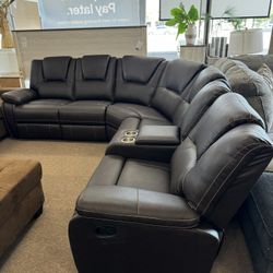 6pc Reclining Sectional 3 Recliners