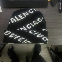red balenciaga beanie