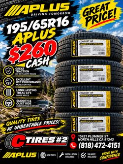 195/65R15 Aplus ( 4 NEW TIRES )