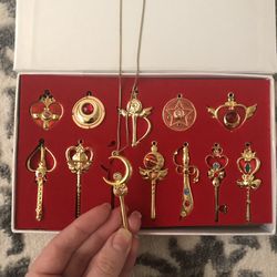 Sailor Moon Pendants For Necklace (comes With Gold Chain)