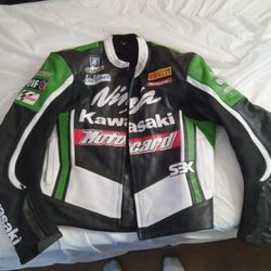 Kawasaki LEATHER Motorcycle Jacket 