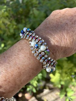 Antique rhinestone bracelet