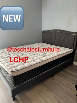 Bed and mattress queen size