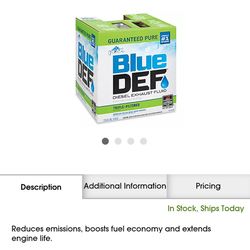 Diesel transmission fluid (Blue DEF)