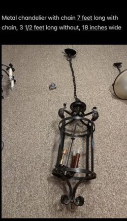Vintage metal chandelier
