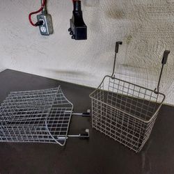 2 Hanging Storage Baskets ~ Kitchen Bathroom Garbage Bag Storage Organizer  