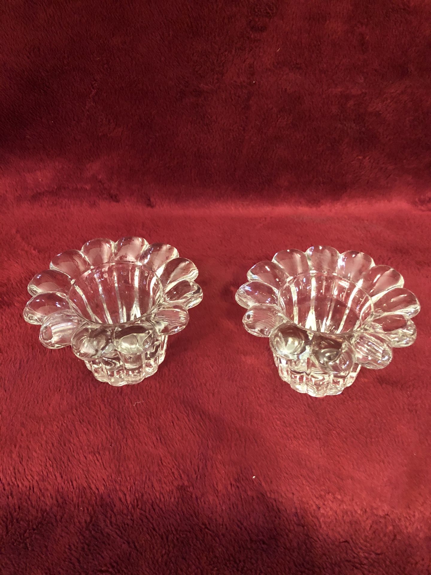 Collectors Crystal Galleries Crystal Candle holder Set New
