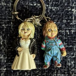 NEGOTIABLE PRICE! EXTREMELY RARE Bride of Chucky Chucky + Tiffany Keychain