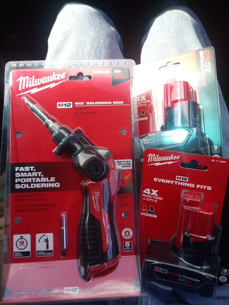 Milwaukee m12 soldering iron and 2 6.0 batteries