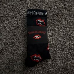 Black and White Chrome Heart socks