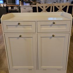 New Assembled Laundry Hamper Cabinet 