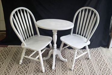Mini dining table & 2 windsor chairs