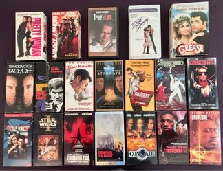 Vintage VHS Movie Collection – 19 Movies – Grease, Top Gun & More