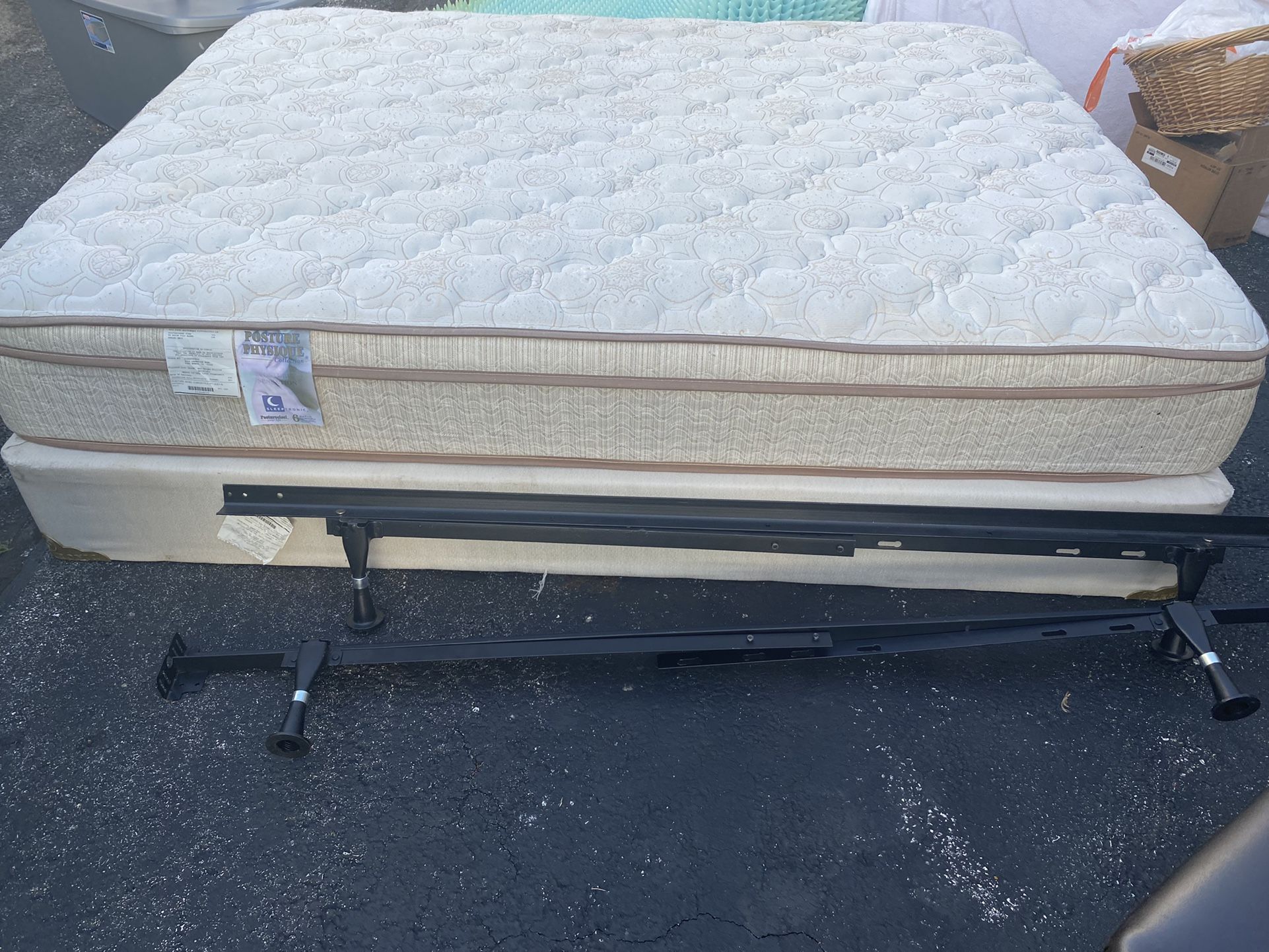Nice Queen Size Mattress, Box spring And Frame