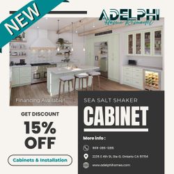 BRAND NEW  **(White Oak)**  KITCHEN AND BATHROOM CABINETS 